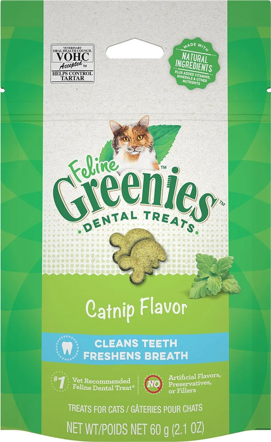 Greenies Feline Adult Cat Dental Treats Catnip